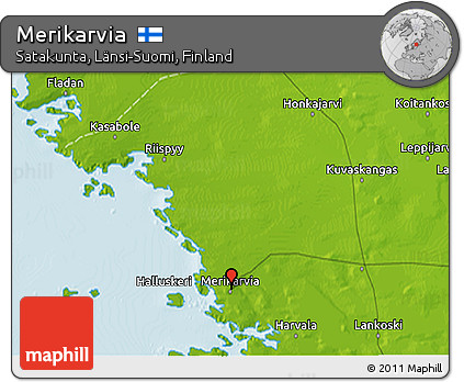 Physical 3D Map of Merikarvia
