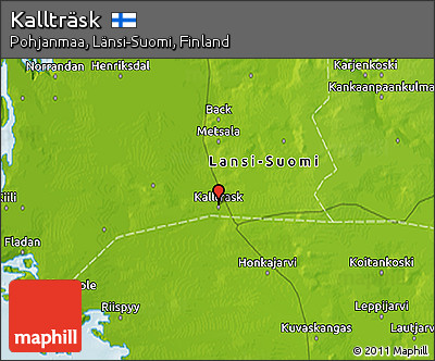 Physical 3D Map of Kallträsk