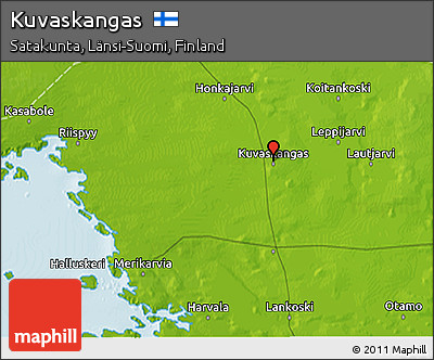 Physical 3D Map of Kuvaskangas