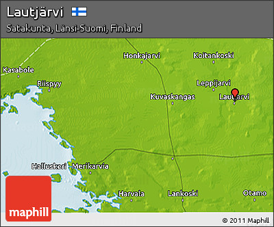 Physical 3D Map of Lautjärvi