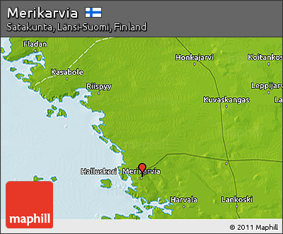 Physical 3D Map of Merikarvia