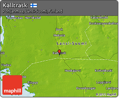 Physical 3D Map of Kallträsk