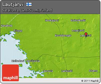 Physical 3D Map of Lautjärvi