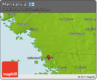 Physical 3D Map of Merikarvia