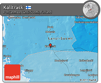 Political 3D Map of Kallträsk