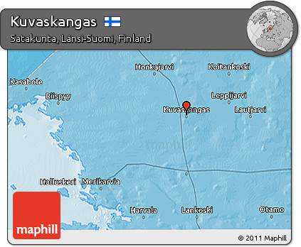 Political 3D Map of Kuvaskangas