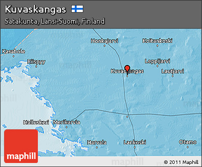 Political 3D Map of Kuvaskangas