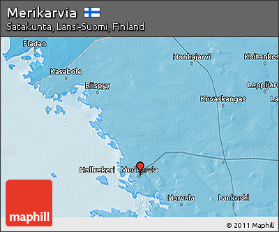Political 3D Map of Merikarvia