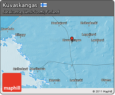 Political 3D Map of Kuvaskangas