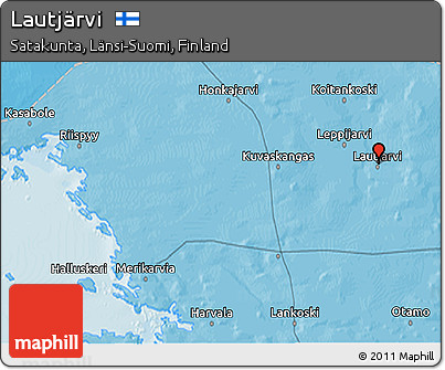 Political 3D Map of Lautjärvi