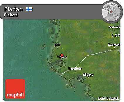 Satellite 3D Map of Fladan