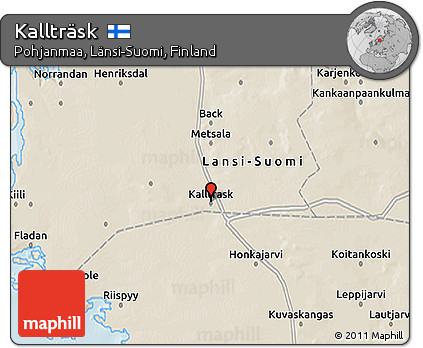 Shaded Relief 3D Map of Kallträsk