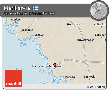 Shaded Relief 3D Map of Merikarvia