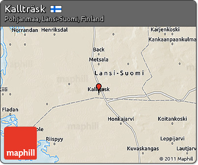 Shaded Relief 3D Map of Kallträsk