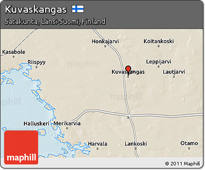 Shaded Relief 3D Map of Kuvaskangas