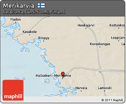 Shaded Relief 3D Map of Merikarvia