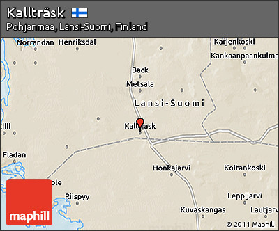 Shaded Relief 3D Map of Kallträsk