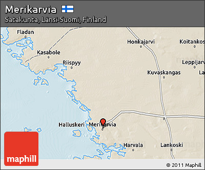 Shaded Relief 3D Map of Merikarvia