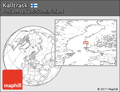 Blank Location Map of Kallträsk
