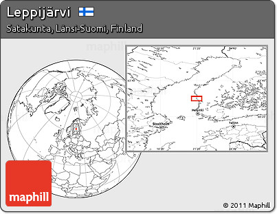 Blank Location Map of Leppijärvi