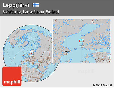 Gray Location Map of Leppijärvi