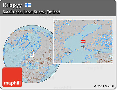Gray Location Map of Riispyy, hill shading
