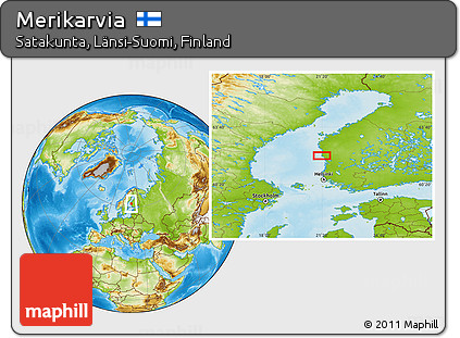 Physical Location Map of Merikarvia