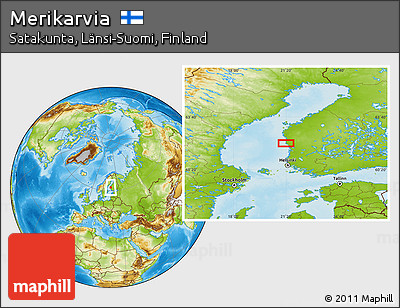 Physical Location Map of Merikarvia