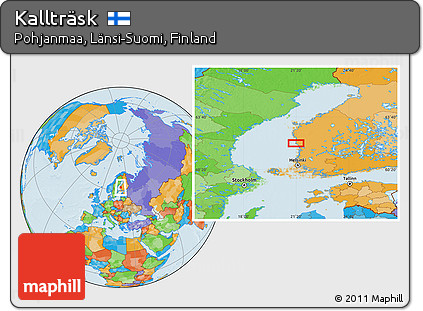 Political Location Map of Kallträsk