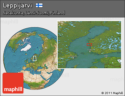 Satellite Location Map of Leppijärvi
