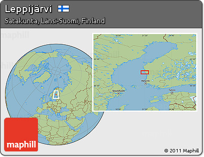 Savanna Style Location Map of Leppijärvi