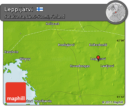 Physical Map of Leppijärvi