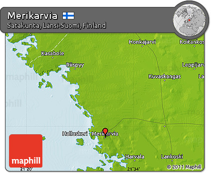 Physical Map of Merikarvia