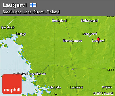 Physical Map of Lautjärvi