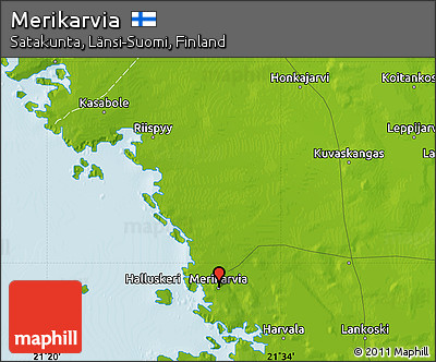 Physical Map of Merikarvia