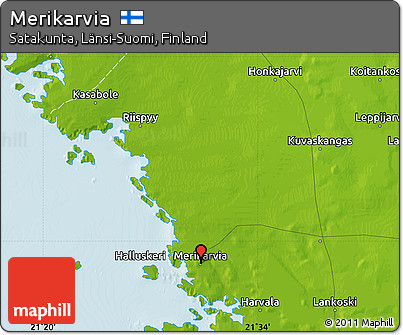 Physical Map of Merikarvia