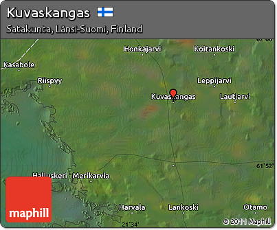 Satellite Map of Kuvaskangas
