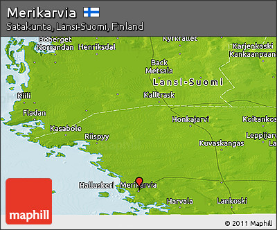 Physical Panoramic Map of Merikarvia