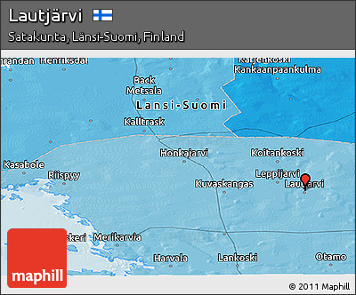 Political Panoramic Map of Lautjärvi