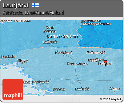 Political Panoramic Map of Lautjärvi