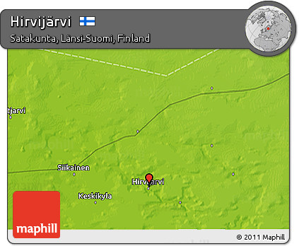 Physical 3D Map of Hirvijärvi
