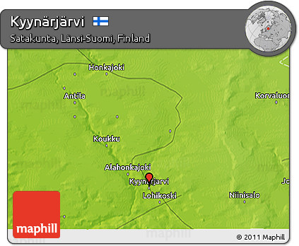 Physical 3D Map of Kyynärjärvi