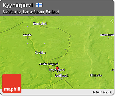 Physical 3D Map of Kyynärjärvi