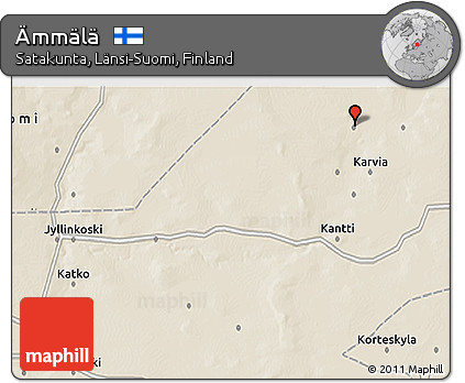 Shaded Relief 3D Map of Ämmälä
