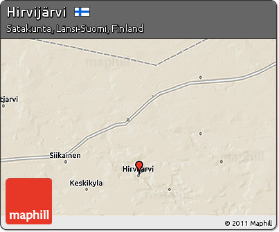 Shaded Relief 3D Map of Hirvijärvi