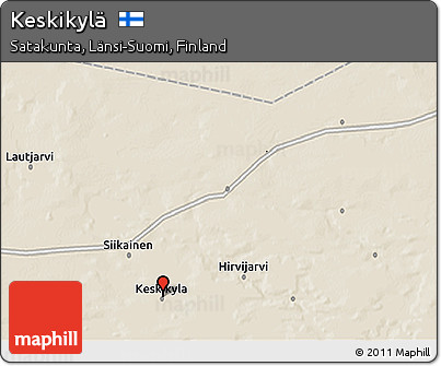 Shaded Relief 3D Map of Keskikylä