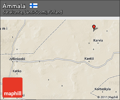 Shaded Relief 3D Map of Ämmälä