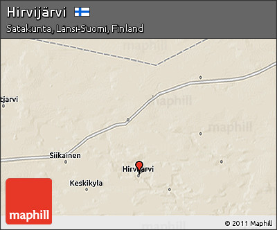 Shaded Relief 3D Map of Hirvijärvi