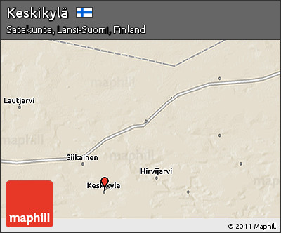 Shaded Relief 3D Map of Keskikylä
