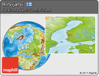 Physical Location Map of Hirvijärvi